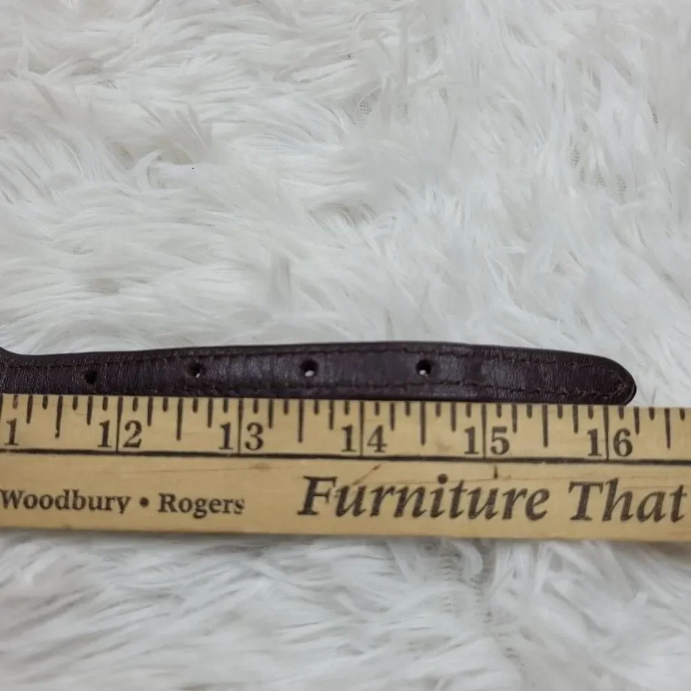 Bond & Co Dog Collar with Brown Bow Tie Slide Size Small